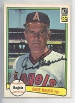 Gene Mauch Autographed Card JSA (California Angels)